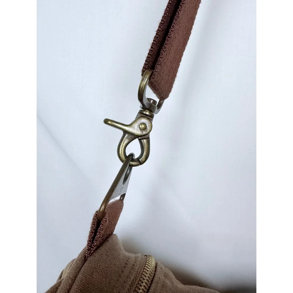 Battenkill Style Canvas Leather Trim Duffle Bag Khaki Brown Travel Weekend Large